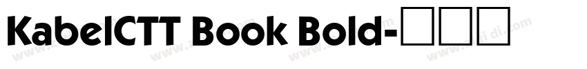 KabelCTT Book Bold字体转换
